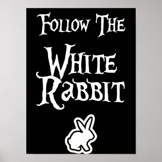 Follow the White Rabbit Poster (Voorkant)