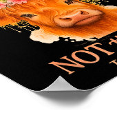 Follow The Word Not Herd Christian Highland Cow De Poster (Hoek)