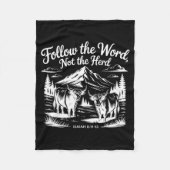Follow The Word Not The Herd Christian Religion Hi Fleece Deken (Voorkant)