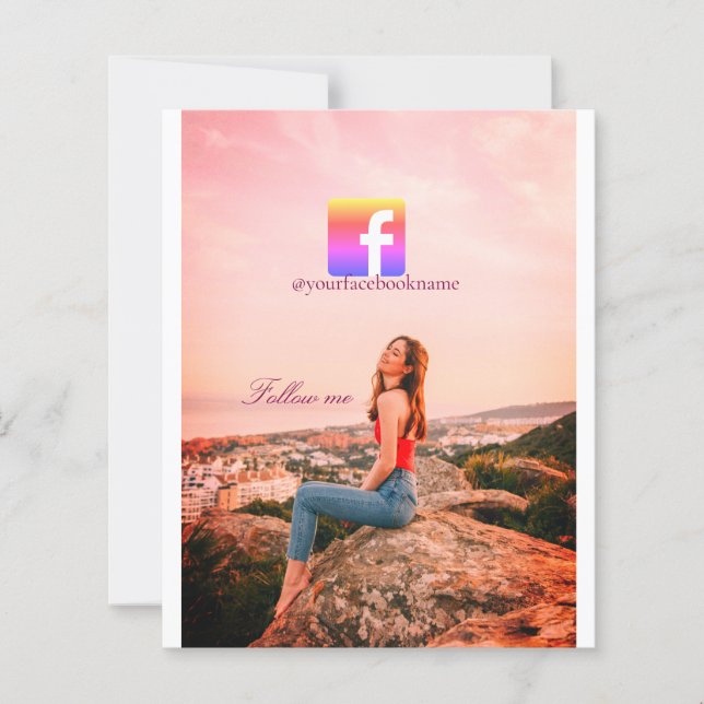 follow us facebook username social media photo  (Voorkant)