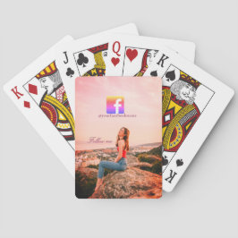 follow us facebook username social media photo  pokerkaarten