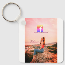 follow us facebook username social media photo  sleutelhanger