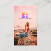 follow us facebook username social media photo visitekaartje (Achterkant)