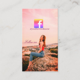 follow us facebook username social media photo  visitekaartje