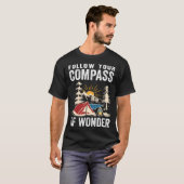 Follow Your Compass Of Wonder Camping T-shirt (Voorkant volledig)