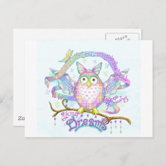 Follow Your Dreams Briefkaart (Voorkant / Achterkant)