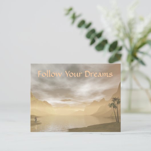 Follow Your Dreams Briefkaart (Staand voorkant)