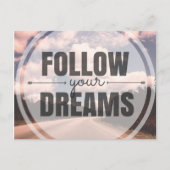 Follow Your Dreams Briefkaart (Voorkant)