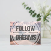Follow Your Dreams Briefkaart (Staand voorkant)