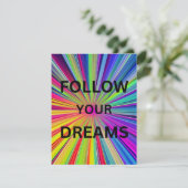 Follow Your Dreams Flat Card (Staand voorkant)