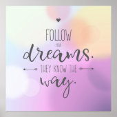 Follow Your Dreams Poster (Voorkant)
