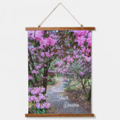 Follow Your Dreams Quote Floral Garden Path Hangend Wandkleed (Voorkant)