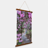 Follow Your Dreams Quote Floral Garden Path Hangend Wandkleed (Gebogen)