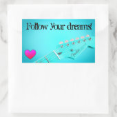 Follow Your Dreams Rechthoekige Sticker (Tas)