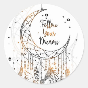 Follow Your Dreams Ronde Sticker
