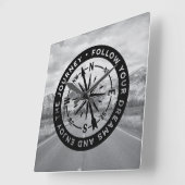 Follow Your Dreams Vierkante Klok (Hoek)