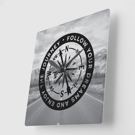 Follow Your Dreams Vierkante Klok (Hoek)