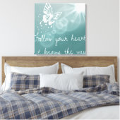 Follow your Heart, It knows Canvas Afdruk (Insitu (Slaapkamer))