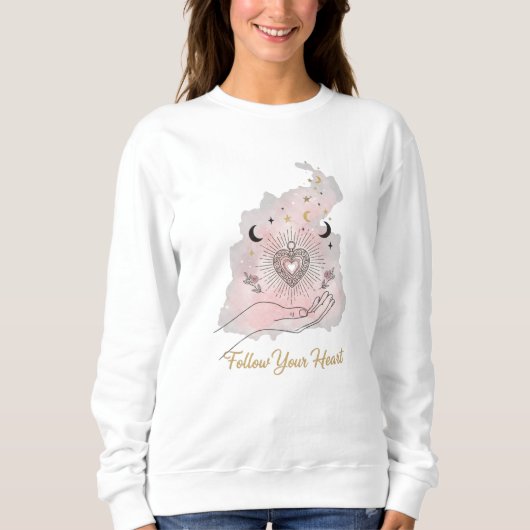 "Follow Your Heart Sweatshirt - Celestial (Voorkant)