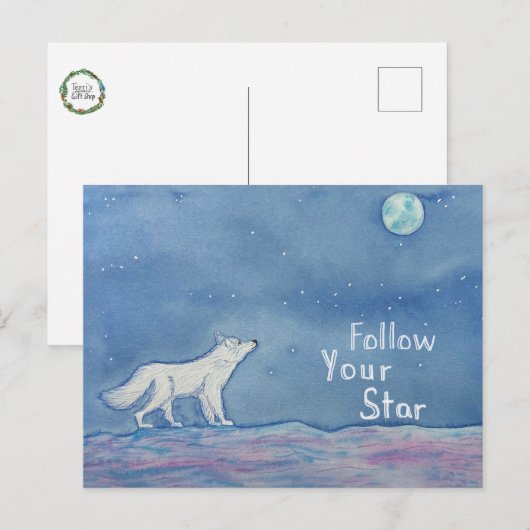 Follow Your Star Celestial Postcard Briefkaart (Voorkant / Achterkant)