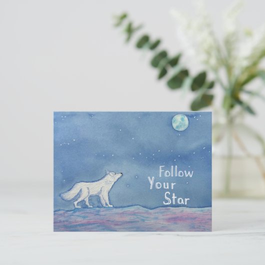 Follow Your Star Celestial Postcard Briefkaart (Staand voorkant)