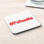 "#FollowMe" Cute Design. Bestel nu Bier Onderzetter (Linkerzijde)