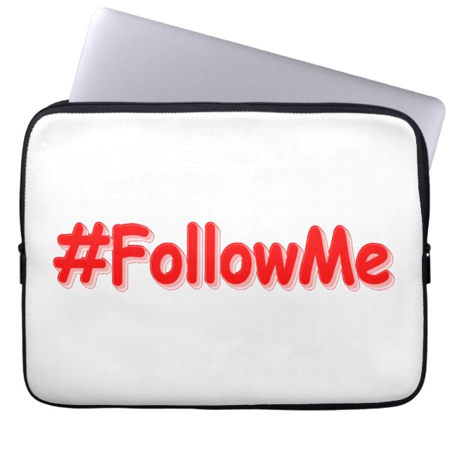 "#FollowMe" Cute Design. Bestel nu Laptop Sleeve (Voorkant)