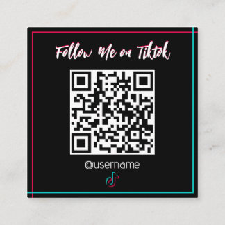 FollowMe Persoonlijke Sociale Media QR Code Kaart Vierkante Visitekaartje