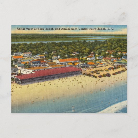 Folly Beach and Amusement Park, South Carolina Briefkaart (Voorkant)