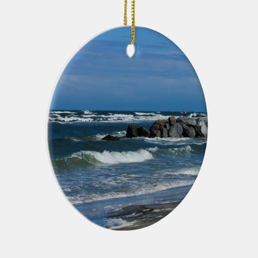 Folly Beach Atlantic Keramisch Ornament (Rechts)