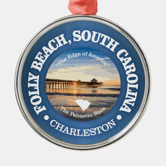 Folly Beach (C) Metalen Ornament (Voorkant)