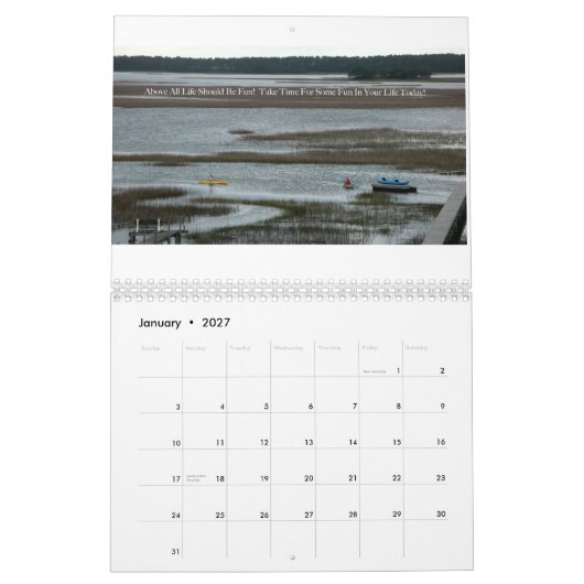 Folly Beach Calendar Kalender (Jan 2027)