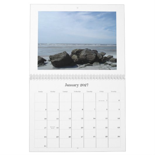 Folly Beach en Charleston S.C. 20... Kalender (Jan 2027)