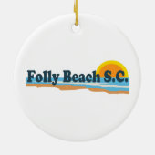 Folly Beach. Keramisch Ornament (Achterkant)