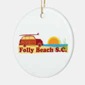 Folly Beach. Keramisch Ornament (Links)