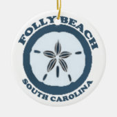 Folly Beach. Keramisch Ornament (Voorkant)