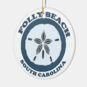 Folly Beach. Keramisch Ornament (Links)