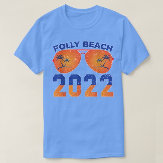 Folly Beach Lover summer and beach vacay tee Retro T-shirt (Design voorkant)