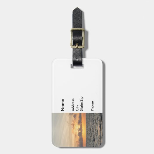 Folly Beach Morning Bagagelabel (Voorkant verticaal)