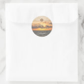 Folly Beach Morning Wedding Ronde Sticker (Tas)
