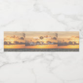 Folly Beach Morning Wedding Waterfles Etiket (Enkel label)