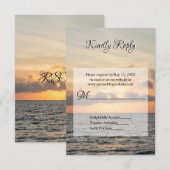 Folly Beach Ochtend RSVP Bruiloft Kaartje (Voorkant / Achterkant)