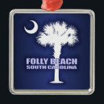 Folly Beach (P&C) Metalen Ornament<br><div class="desc">Folly Beach,  South Carolina.</div>