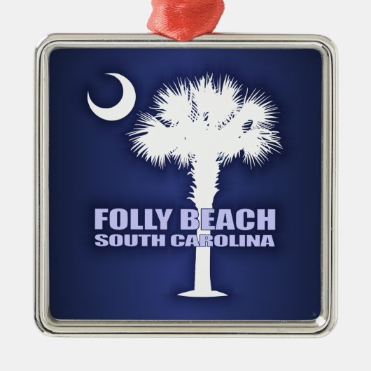 Folly Beach (P&C) Metalen Ornament (Voorkant)