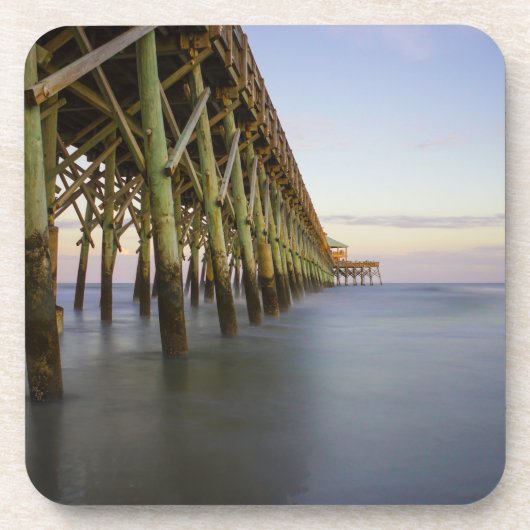 Folly Beach Pier Beauty Bier Onderzetter (Voorkant)