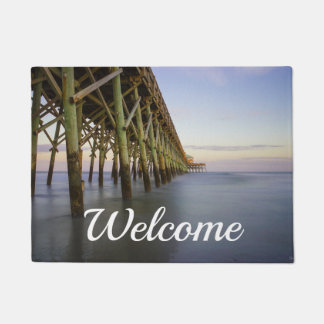 Folly Beach Pier Beauty Welcome Deurbord Deurmat