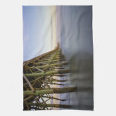 Folly Beach Pier Schoonheid Theedoek (Verticaal)