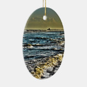 Folly Beach, SC Keramisch Ornament (Rechts)