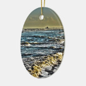 Folly Beach, SC Keramisch Ornament (Links)