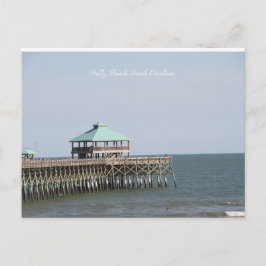 Folly Beach SC, Pier, Charleston, Photography Briefkaart